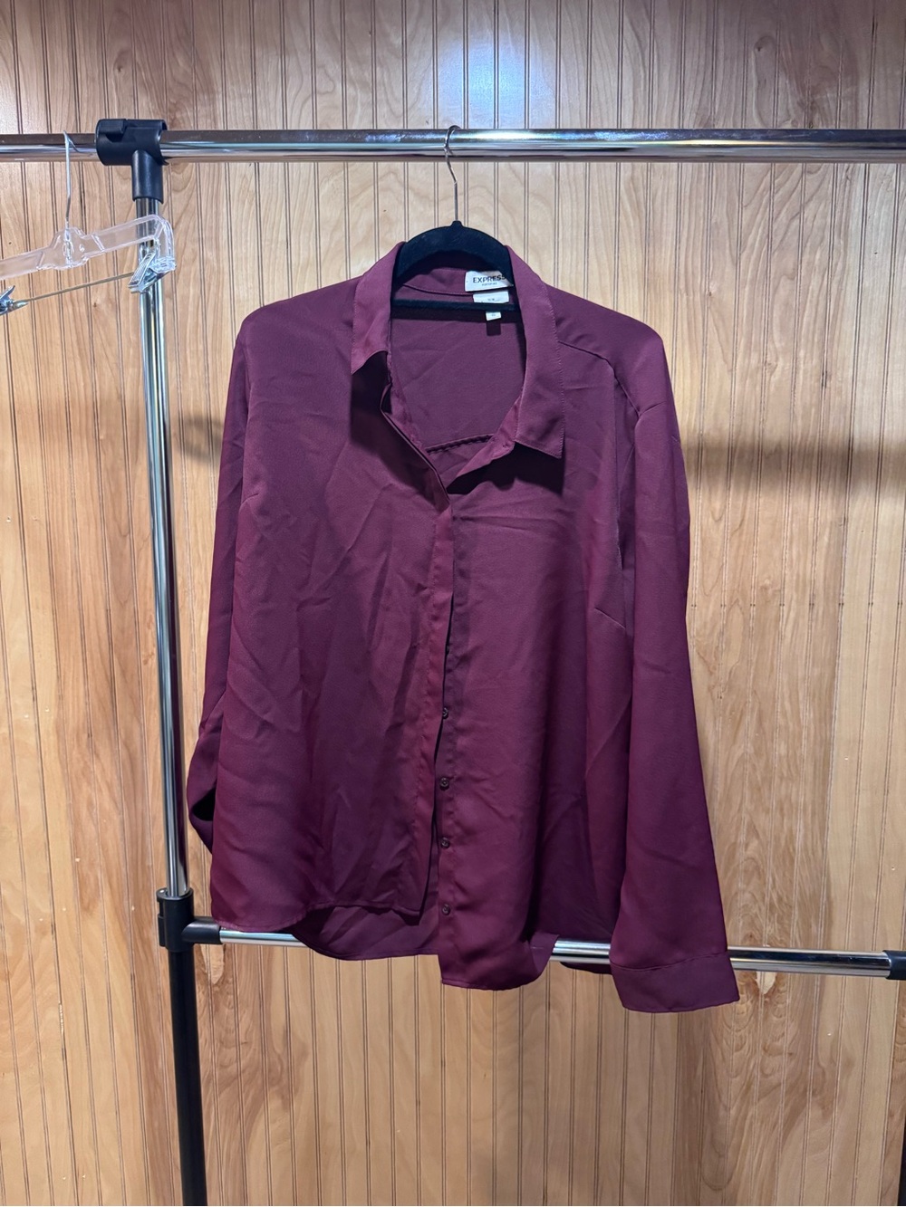 Express Button-Down Shirt in Deep Wine